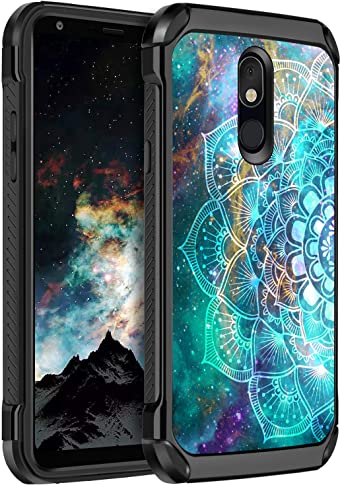 BENTOBEN LG Stylo 5 Case, LG Stylo 5 Phone Cases, Shockproof Dual Layer Glow in The Dark Noctilucent Hybrid Hard PC Soft TPU Bumper Rugged Protective Cover for LG Stylo 5 (2019), Mandala in Galaxy