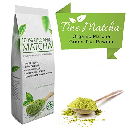 FineMatcha(16oz) - Premium Quality – All-Natural - USDA Organic – Great Quality – Perfect for Beginners