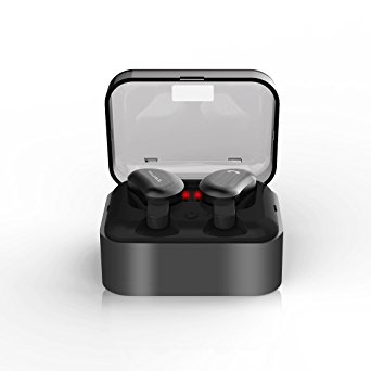 Wireless Headphones Syllable D9 Bluetooth Headphones with Charging Box, True Wireless Earbuds Noise Cancelling Bluetooth 4.2 Sweatproof Stereo in Ear Earphones Suit for Sport, Gym