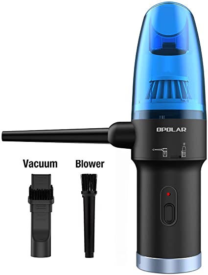 OPOLAR Newest Cordless Compressed Air Duster for Computer, Air Blower & Vacuum 2-in-1, Better Choice for Canned Air, Battery Operated Keyboard Cleaner Computer Cleaner Electronics Duster