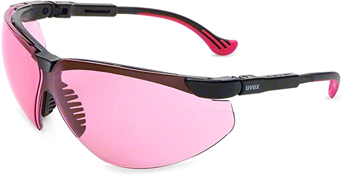 Uvex by Honeywell Genesis XC Safety Glasses, Black Frame with SCT-Vermillion Lens & Uvextreme Anti-Fog Coating (S3311X)