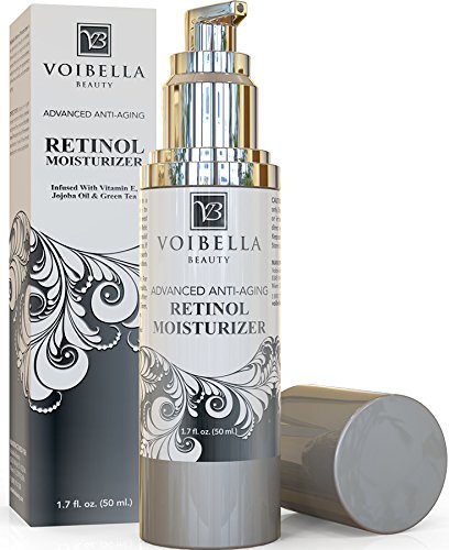 Voibella Advanced Organic Retinol Night Cream & Anti-Aging Moisturizer For Women - Best Natural Anti-Wrinkle, Pore Refining & Brightening Treatment For Face - Shea Butter, Aloe Vera & Green Tea, 1.7oz