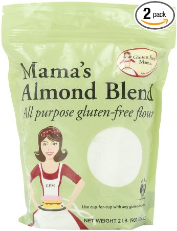 Gluten Free Mama, Mama's All Purpose Almond Blend Flour 2lbs (2 Pack)- Cup to Cup Replacement Gluten Free Flour for Gluten Free Recipes