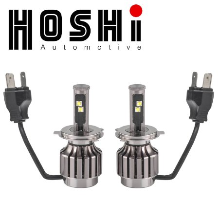 Hoshi LED Headlight H49003 - Ultra Clear 6000k True White Light at 7600Lm LEDs Lighting Japanese reliabilitylow heating Internal ballast unibody design with CANBUS LIFETIME WARRANTY