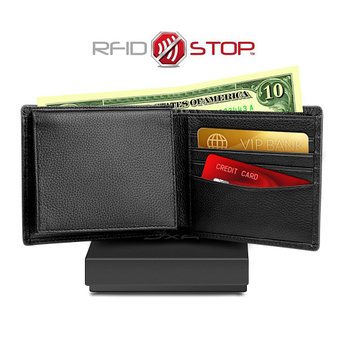 OXA RFID Blocking Genuine Leather Wallet for Men - Multi Card Capacity Bifold Credit Card Protector - Gift Box Included