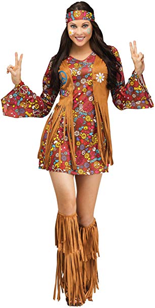 Fun World Women's Peace Love Hippie Costume