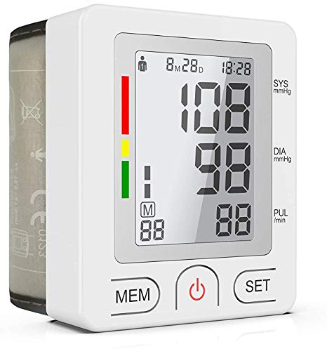 Digital Wrist Blood Pressure Monitor, Automatic Blood Pressure Cuff - 90 Readings Memory Function, Large Screen with Clinically Accurate and Fast Reading - FDA Approved