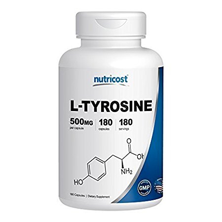 Nutricost L-Tyrosine 500mg, 180 Capsules