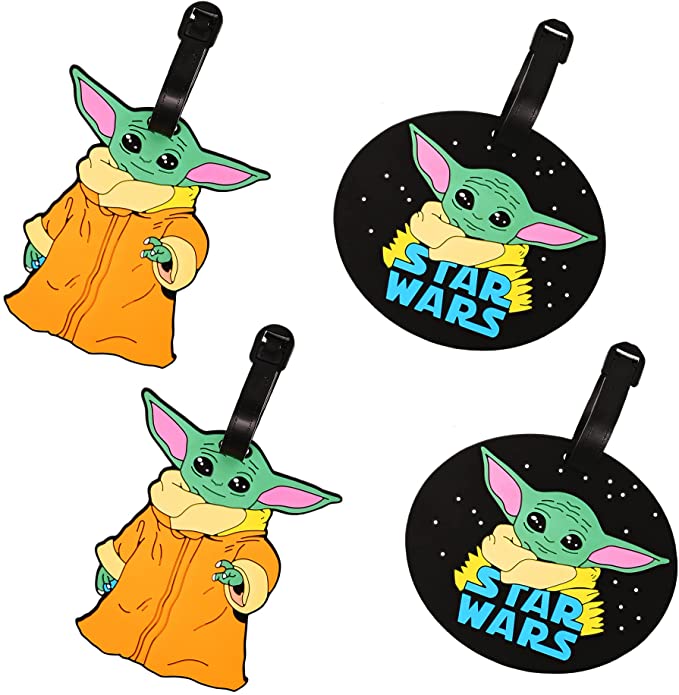 Star Wars The Mandalorian Grogu PVC Luggage Tags, Set of 4