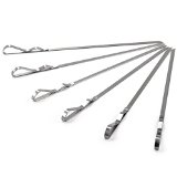 X-Chef 17-inch Barbecue Skewers Stainless Steel BBQ Stick Grilling Kabob Skewers Set of 6 Reusable and LIFETIME GUARANTEE