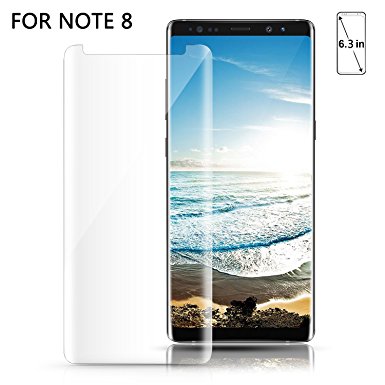 Galaxy Note 8 Screen Protector, Emelon 3D Curved Edge Scratch-Proof Case-Friendly Tempered Glass Screen Protector for Samsung Galaxy Note 8