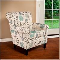 Roseville Blue Floral Club Chair