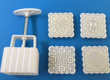 Giftshop12 Mooncake Mold Traditional White Square Cookie Cutter Mold 125g