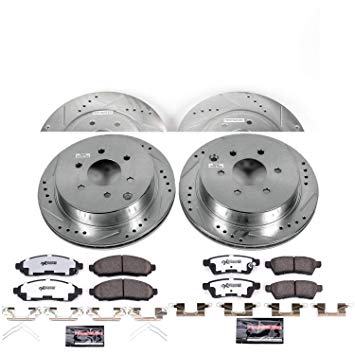 Power Stop K4062-36 Z36 Truck & Tow Front & Rear Kit Rotor and Carbon-Fiber Ceramic Brake Pads