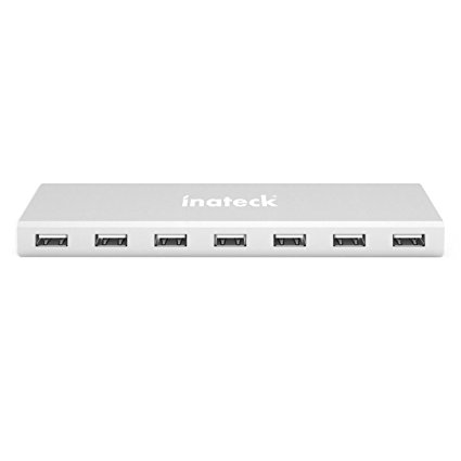 Inateck Unibody USB 3.0 Hub 7-Port Portable Aluminum Hub with 12V 4A Power Adapter and 5ft USB 3.0 Cable