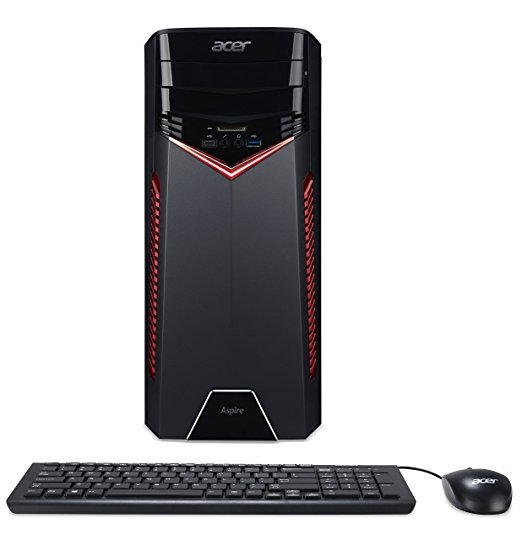 Acer Aspire Gaming Desktop, 7th Gen Intel Core i5-7400, AMD Radeon RX 480, 8GB DDR4, 1TB HDD, GX-785-UR16