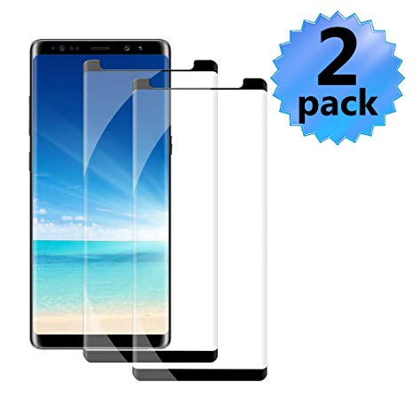 [2 Pack] Samsung Galaxy Note 9 Tempered Glass Screen Protector, Xacxin [HD Clear][Anti-Bubble][9H Hardness][Anti-Scratch][Anti-Fingerprint] Screen Protector Note 9 Black