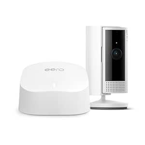 Ring Innenkamera (Indoor Camera 2. Gen.)   eero 6 Mesh-WLAN-Router | Mini Überwachungskamera für den Innenbereich mit 1080p-HD-Video, Privatsphäre-Sichtschutz, WLAN, ideal für Haustiere