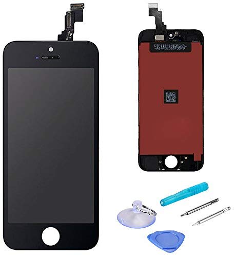 LCD Touch Screen Digitizer Display Replacement Assembly with Repair Tool for iPhone 5S-Black