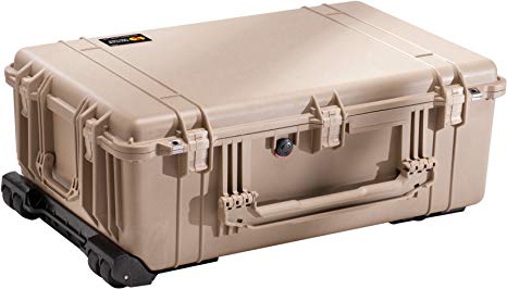 Pelican 1650 Camera Case With Foam, With Padded Dividers, Desert Tan
