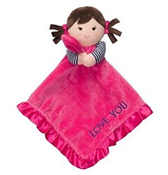 Carter's Hot Pink I Love You Girl Doll Snuggle Buddy Security Blanket