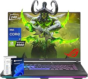 ASUS ROG Strix G16 Gaming Laptop, NVIDIA® GeForce RTX™ 4060, Intel® Core™ i9-14900HX, 18” ROG Nebula Display 16:10 QHD 240Hz, 64 GB DDR5-5600, 4 TB PCIe Gen4 SSD, Wi-Fi 6E, Win 11 Pro, G614JIR-AS94