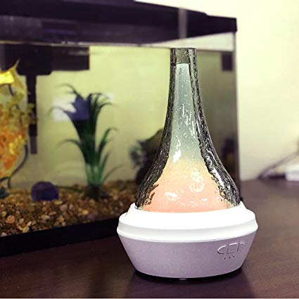 ZAQ Ayna Essential Oil Diffuser Glass LiteMist Ultrasonic Aromatherapy With Ionizer Warm Night Light - 120 ML Capacity
