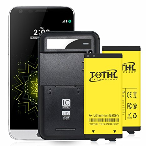 UPGRADE TQTHL 2X Phone Battery Replacement for LG G5 [3500 mAh] BL-42D1F AT&T H820 , Verizon VS987 , Sprint LS992 ,T-Mobile H830 ,US Cellular US992 with G5 Spare Battery Charger Cradle