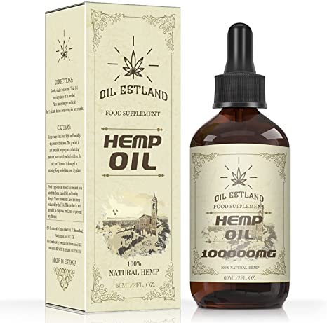 Hemp Seed Oil | Natural Ingredients | Contains,Multi-Ingredient Supplement containing Fatty acids-Omega 3-6-9, Vitamin C-E, MCT Oil, Olive Oil (60ml-100000mg)