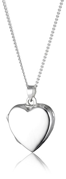 MiChic Silver Plain Heart Shaped Locket with Chain