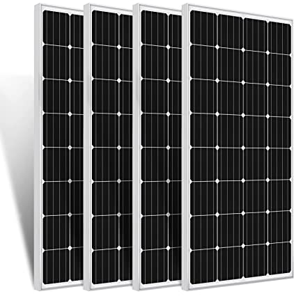 ECO-WORTHY 680W (4 Pieces of 170W) High Efficiency Monocrystalline Solar Panel 2.7kWh/Day for RV Motorhome Campervan Boat