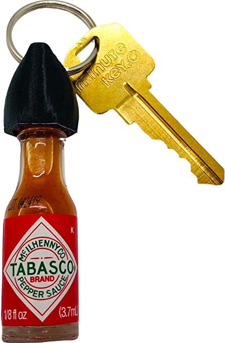 Tabasco Hot Sauce Keychain (Real Bottle of Tabasco)
