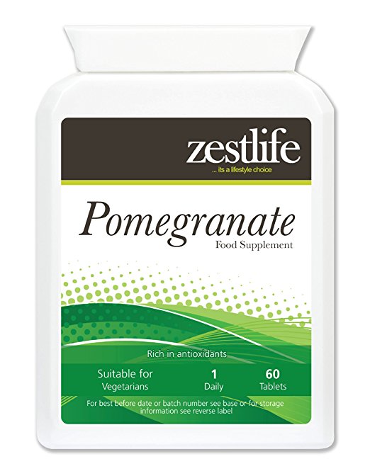 Zestlife Pomegranate 10000mg 60 tablets | Powerful & Highly Absorbent Antioxidant containing 100% natural acrive ingredients
