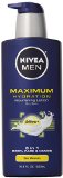 NIVEA Men Maximum Hydration Lotion for Dry Skin 3 in 1 Body Face and Hands Sea Minerals 169 Ounce