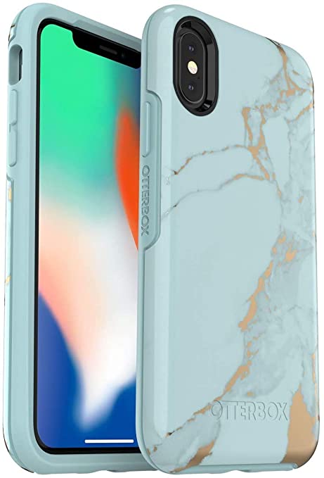 OtterBox Symmetry Series Case for iPhone Xs & iPhone X - Non-Retail Packaging - Teal Marble
