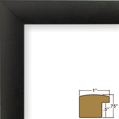Craig Frames 1WB3BK 18 by 24-Inch Wall Decor Frame, Smooth Finish, 1-Inch Wide, Matte Black