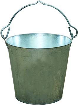 Little Giant Galvanized Dairy Pail (8 Quart) Metal Utility Bucket with Handle for Gardening & Farming (Item No. GP8)