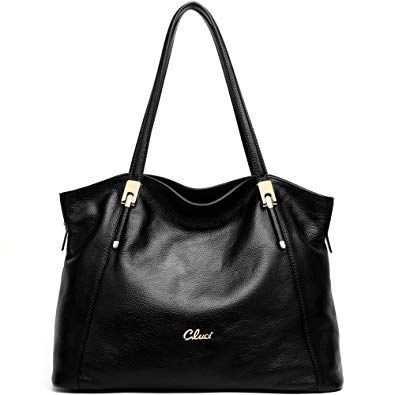 Cluci Genuine Leather Handbags Top-handle Tote Purse Designer Shoulder Bag for Women