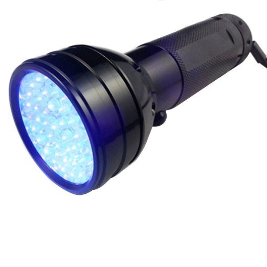 OuterStar 51 LED UV Flashlight Waterproof 395 nM Ultraviolet Radiatio Blacklight for Spot Scorpions,Pet Urine,Counterfeit Money,Bed Bugs,Minerals,Leaks,Stain,Hotel Inspection