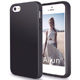 iPhone 5s CaseiPhone 5 Caseby AilunShock-Absorption BumperAnti-ScratchFingerprintampOil Stain Shell Soft Dual Color TPU Back CoverSiania Retail PackagePureblack