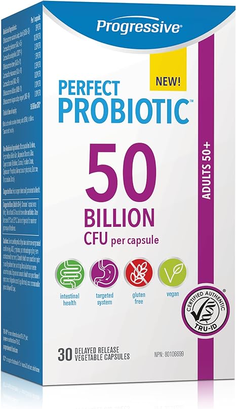 Progressive Perfect Probiotic Adult 50  50B, 30 Count
