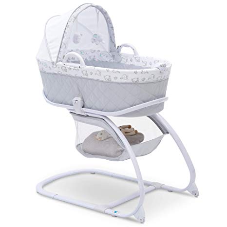 Delta Children Deluxe Moses Bassinet, Elephant Dreams