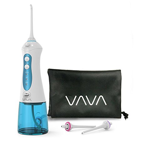 VAVA Water Dental Flosser with 3 Interchangeable Jet Tips, Easy-to-Clean Water Reservoir, Preset Modes for Optimal Flossing, Leak-Proof Electric Dental Floss, Portable Cordless Design