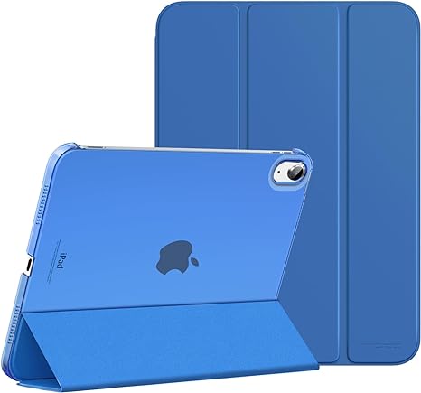 MoKo Case for iPad 10th Generation 2022, Slim Stand Hard PC Translucent Back Shell Smart Cover Case for iPad 10th Gen 10.9 inch 2022, Support Touch ID, Auto Wake/Sleep, Cobalt Blue