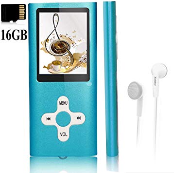 Mp3 Player,Music Player with a 16 GB Memory Card Portable Digital Music Player/Video/Voice Record/FM Radio/E-Book Reader/Photo Viewer/1.8 LCD
