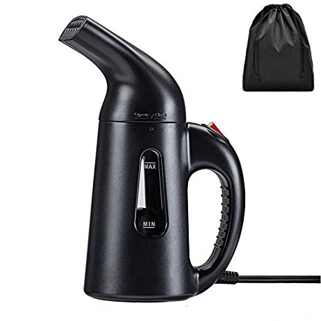 Portable Handheld Garment Steamer, Mini Steamer Powerful Fast Heat Up, 140ml Capacity Perfect for Home and Travel, Black.