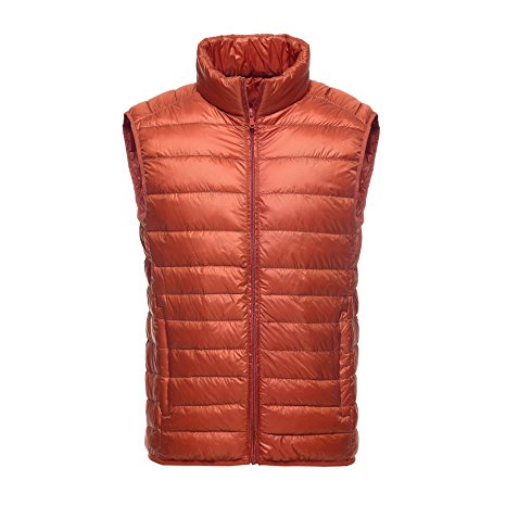 Caracilia Men's Winter Lightweight Packable Down Puffer Vest