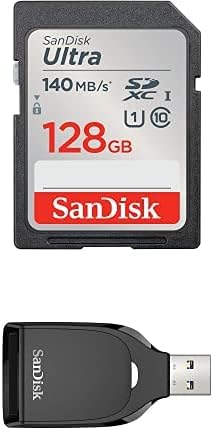 SanDisk 128GB Ultra SDXC UHS-I Memory Card – Up to 140MB/s with SanDisk SD UHS-I Card Reader