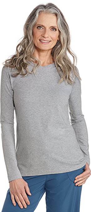 Coolibar UPF 50  Women's V-Neck T-Shirt - Sun Protective