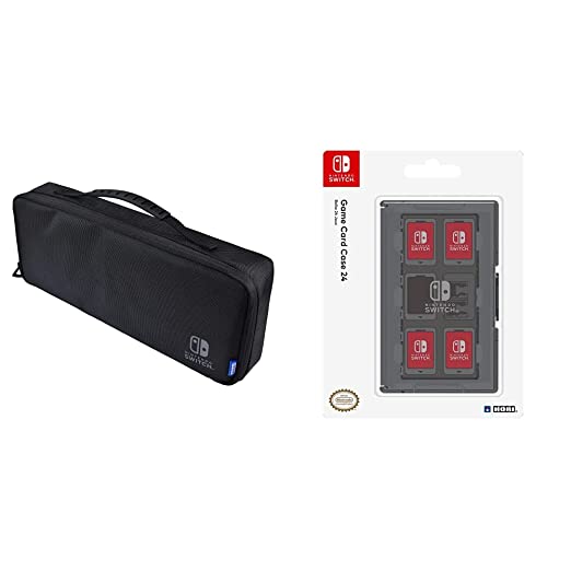 HORI Cargo Pouch - AC Adapter and Split Pad Pro Compatible Travel Case & Nintendo Switch Lite - Officially Licensed - Nintendo Switch & Game Card Case 24